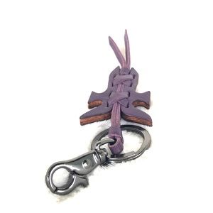 Frye double “F” clip keychain